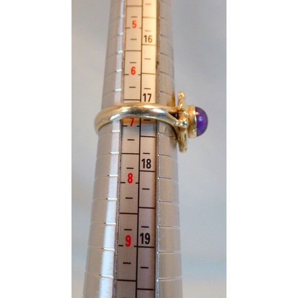 VTG Genuine Amethyst Sterling Silver Artisan Ring Size 7 OOAK - Picture 5 of 8